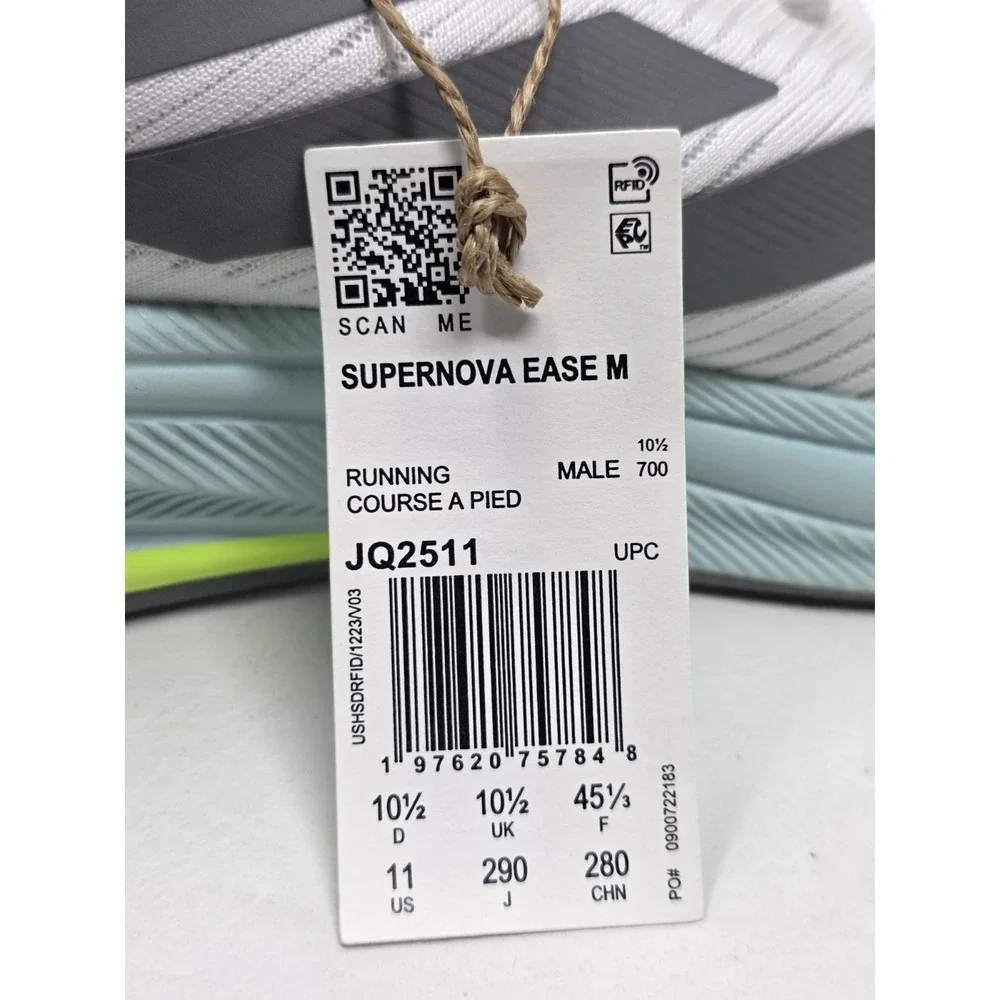adidas Supernova Ease Size 11 Mens White Sneakers Athletic Shoes JQ2511 New